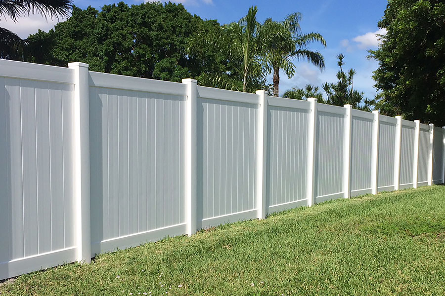 White Vinyl Fence